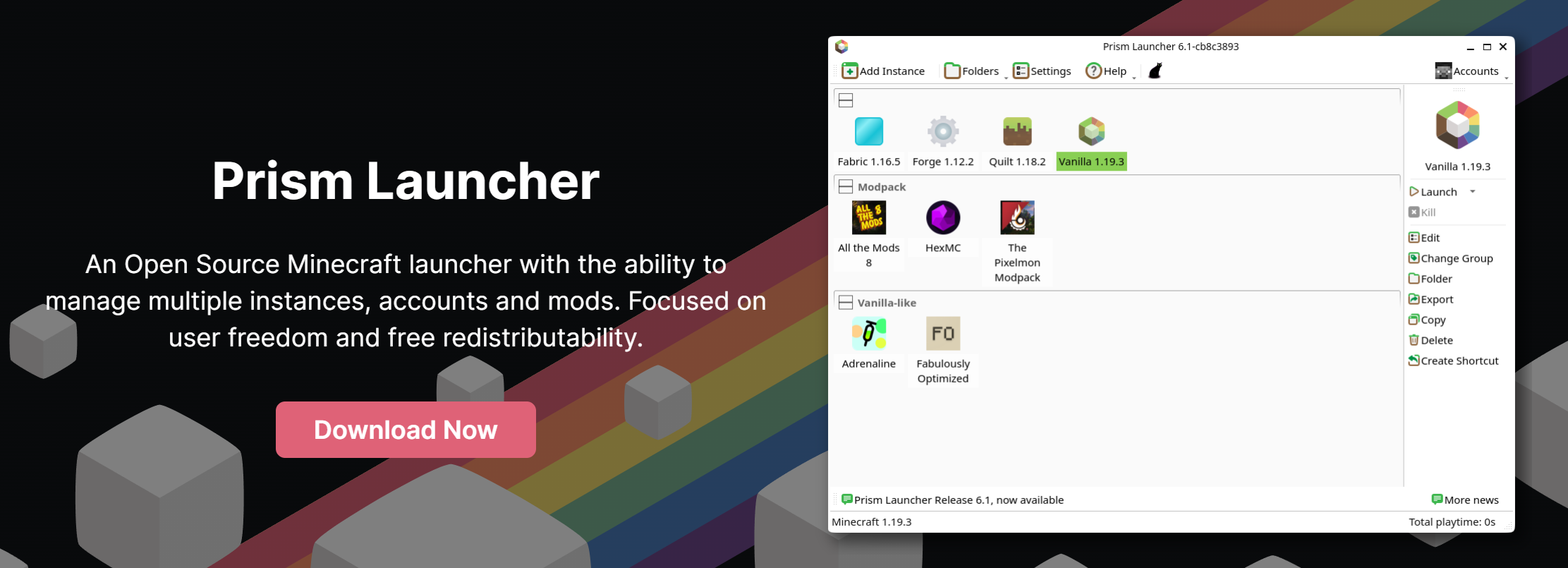 Prism Launcher启动器的下载使用-博睿MC